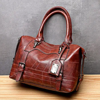 

Women Handbags Lady Soft Single Shoulder Bags Quality Crossbody Bags Luxury Designer Vintage Leather Casual Tote Bag Female