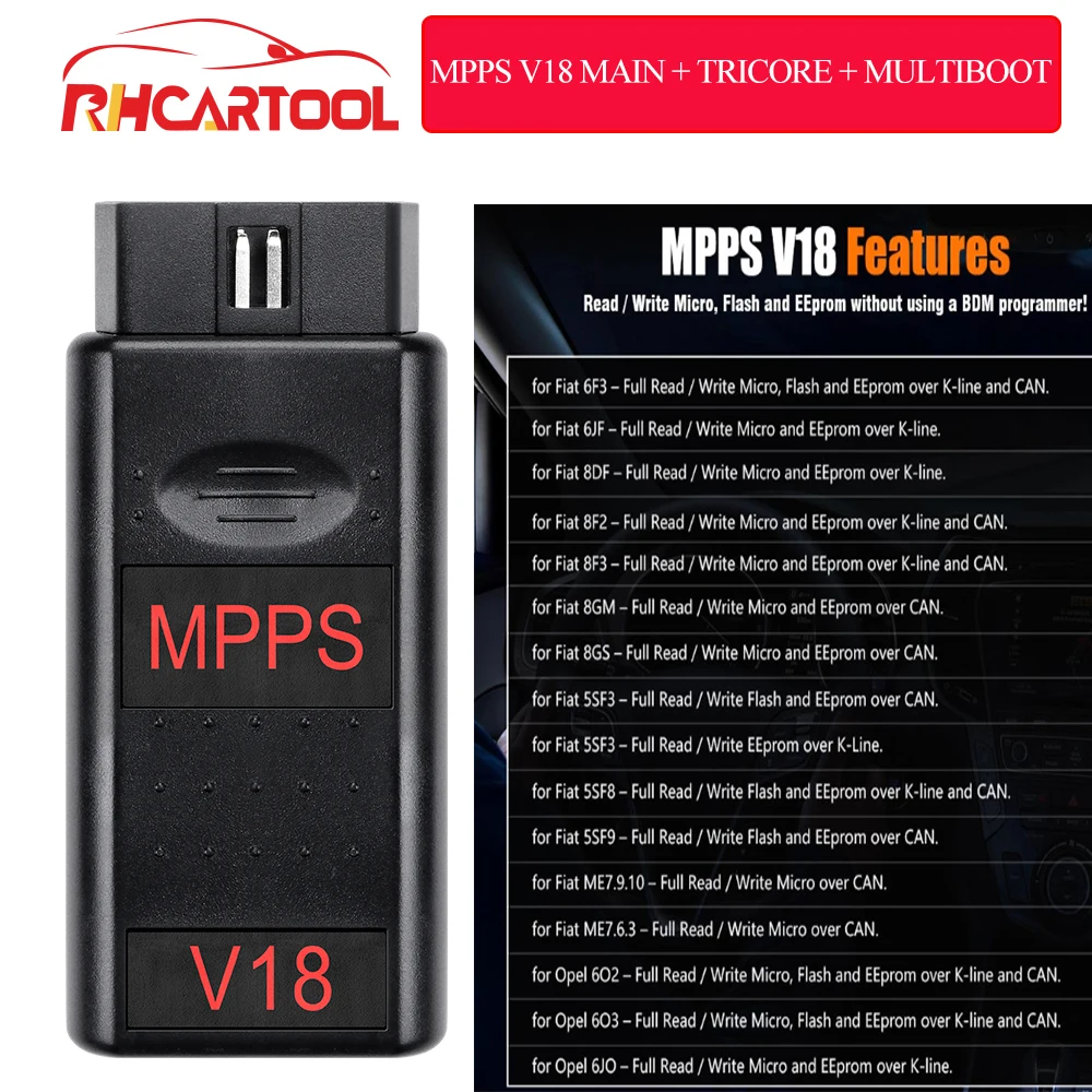 Автомобильные аксессуары OBD2 MPPS V18.12.3.8 основной трехколесный мультизагрузчик V18 с
