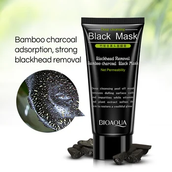 

Blackhead Remover Mud Mask Black Bamboo Charcoal Suction Face Deep Cleansing Mask Acne Scars Blemishes Wrinkles Facial Purifying