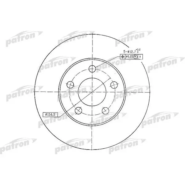 Диск тормозной передн NISSAN: ALMERA TINO 00 PATRON PBD4744
