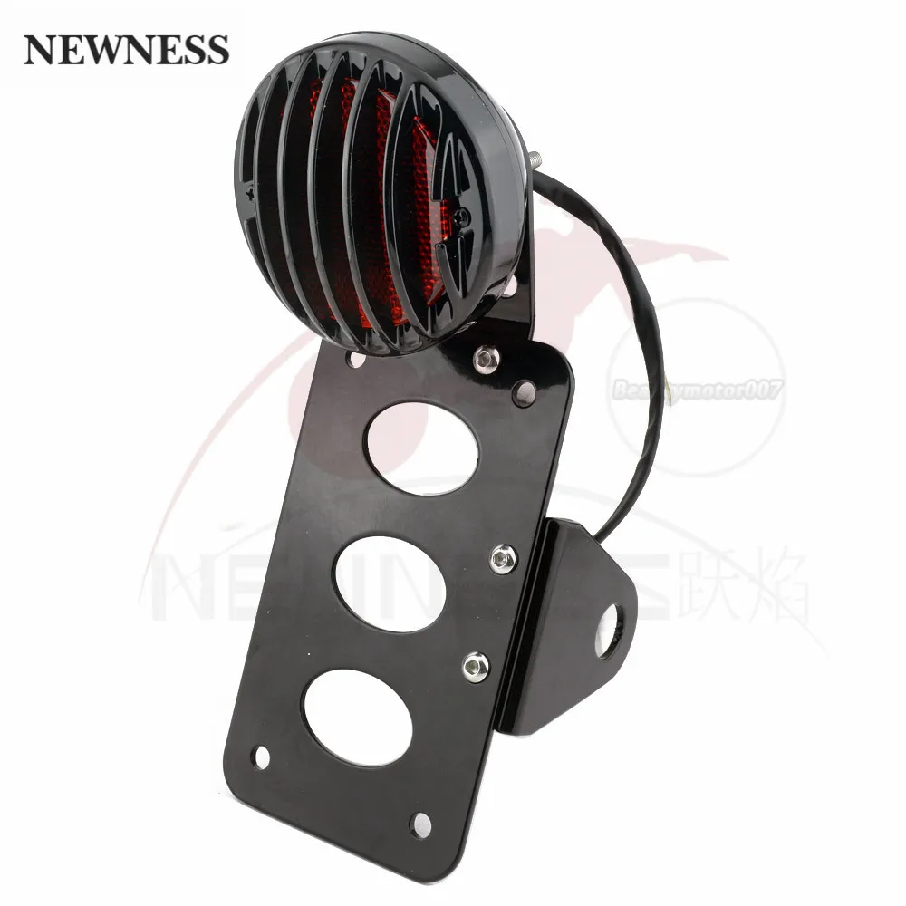 Motorcycle light Motorcycle Side Mount Tail Light License Number Plate Bracket Fits For Harley Sportsters Bobber Chopper Rear Stop Light