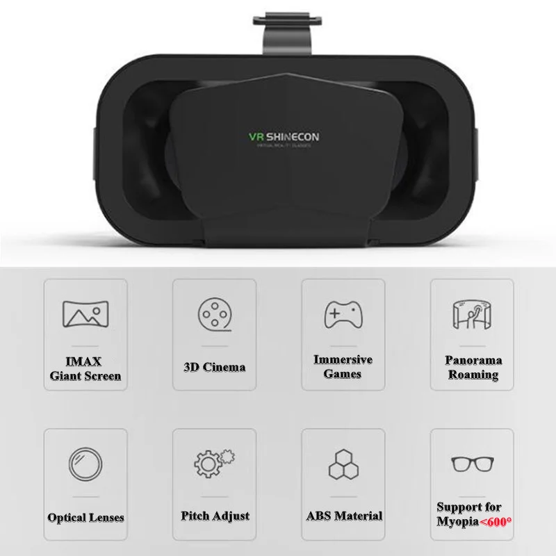 Fone Ouvido Realidade Virtual 3D VR Com Controle Remoto, Visualizador VR  Estéreo Para Filmes Jogos IMAX Óculos VR Sem Fio Bluetooth Compatível Com