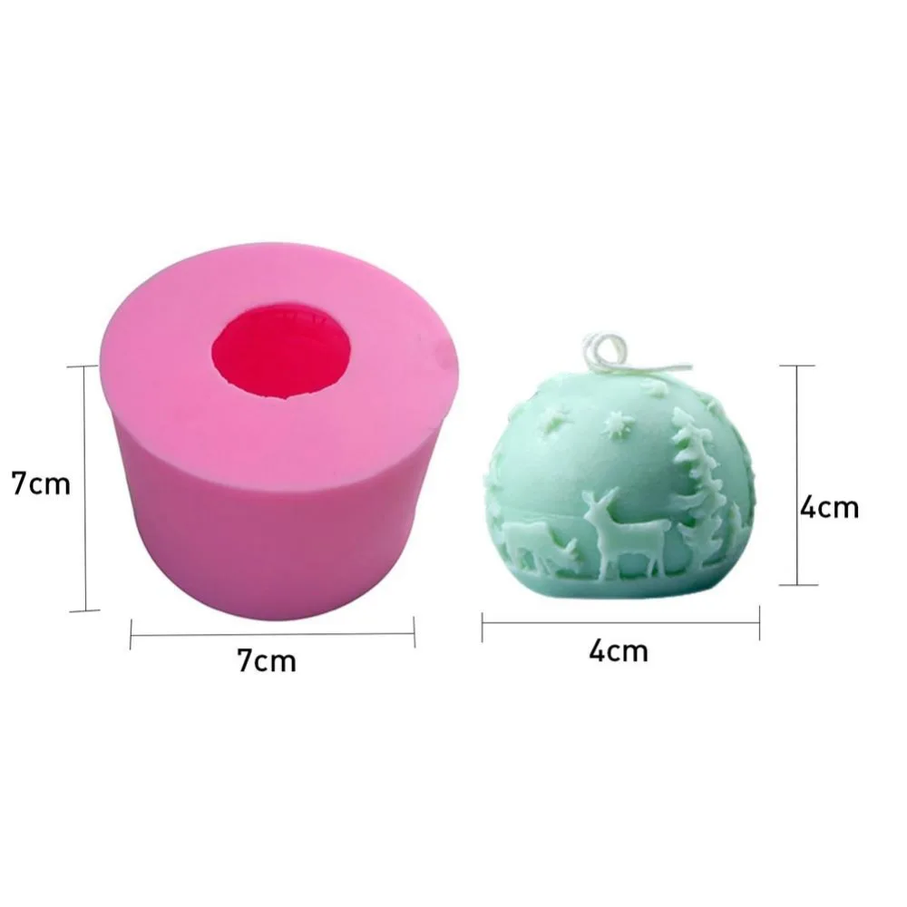 Candle Silicone Mold Christmas DIY Soap Aroma Candle Mold Craft Tool Cake Chocolate Clay Crafts Art Mold Fondant Cake Mould