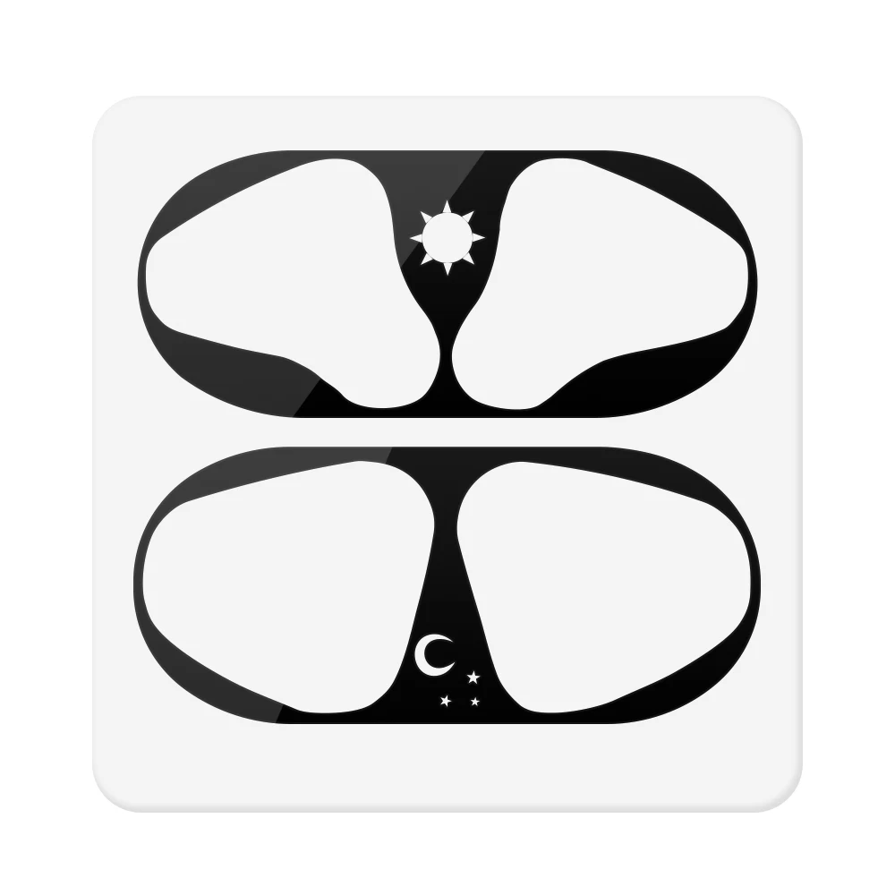 Для Apple AirPods 2 1 Узорчатая металлическая Пылезащитная наклейка для наушников внутренняя Защитная крышка для Airpods Пылезащитная наклейка - Цвет: Black-D5