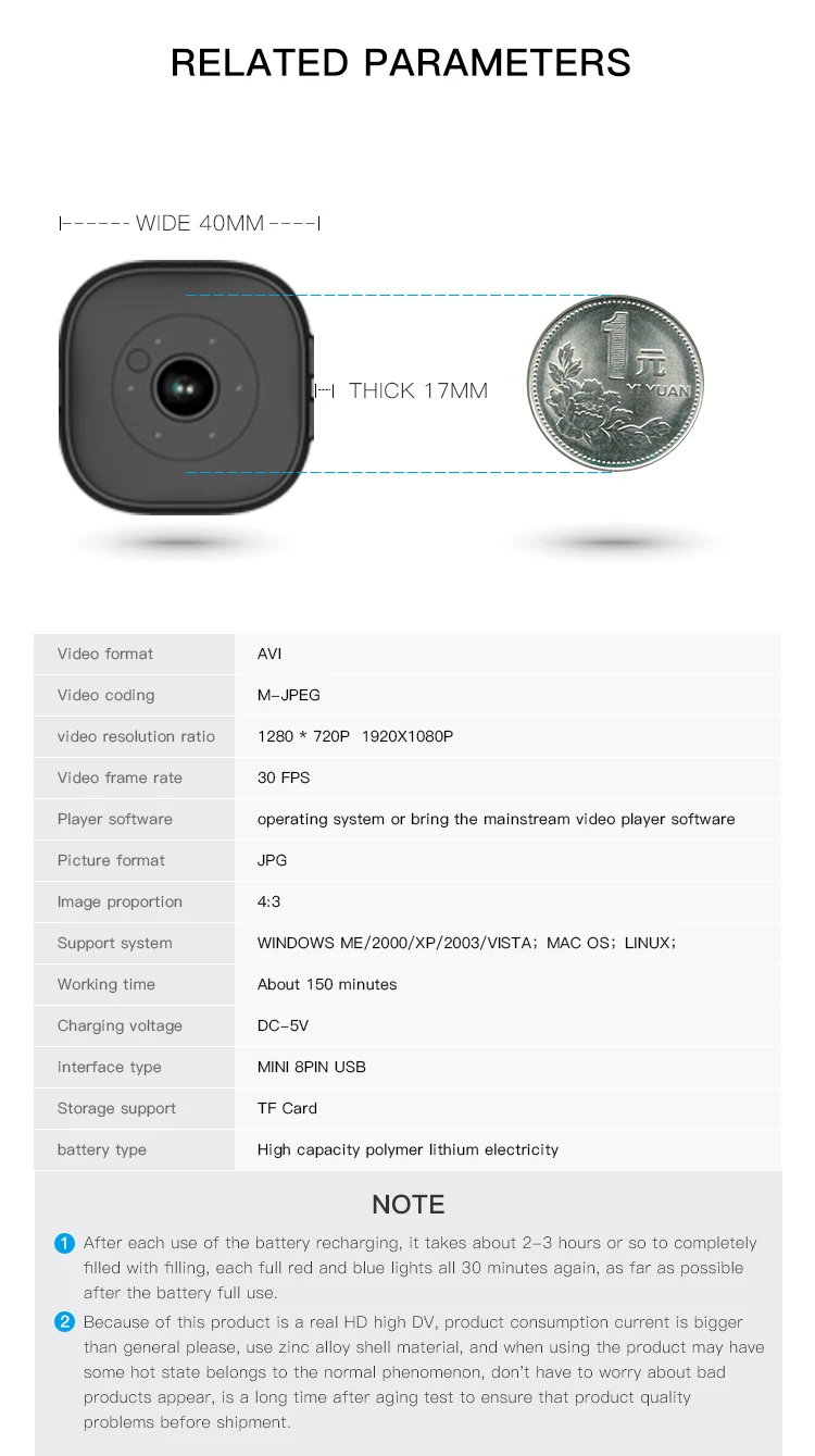 Volemer H9 Mini Camera Hd 1080P Ir Night Version Voice Video Recorder Motion Detection Invisible Cam Dv Dvr Digital Camcorder (15)