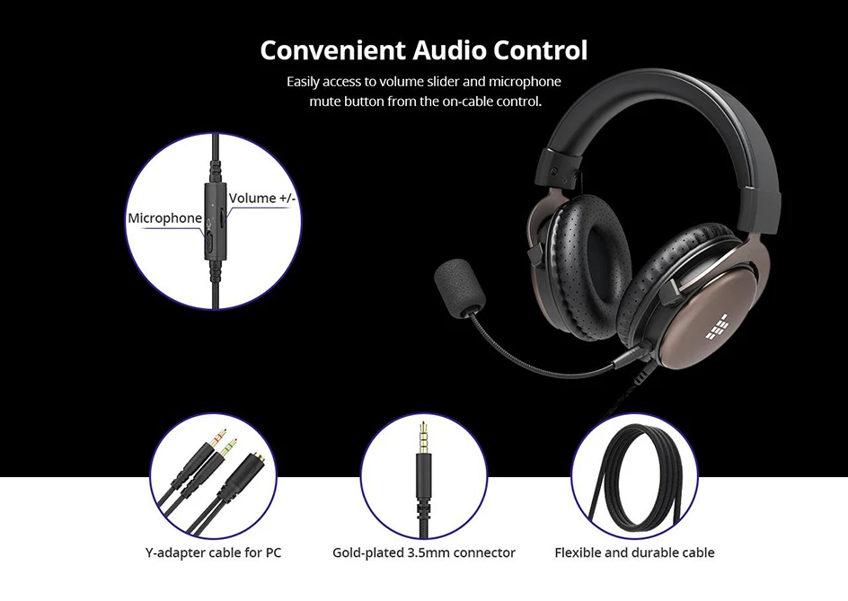 Tronsmart Sono Gaming Headphones Headset Gamer Wired Headphones for computer with Mic for PS4,Xbox One,Switch and Mobile Devices (20)