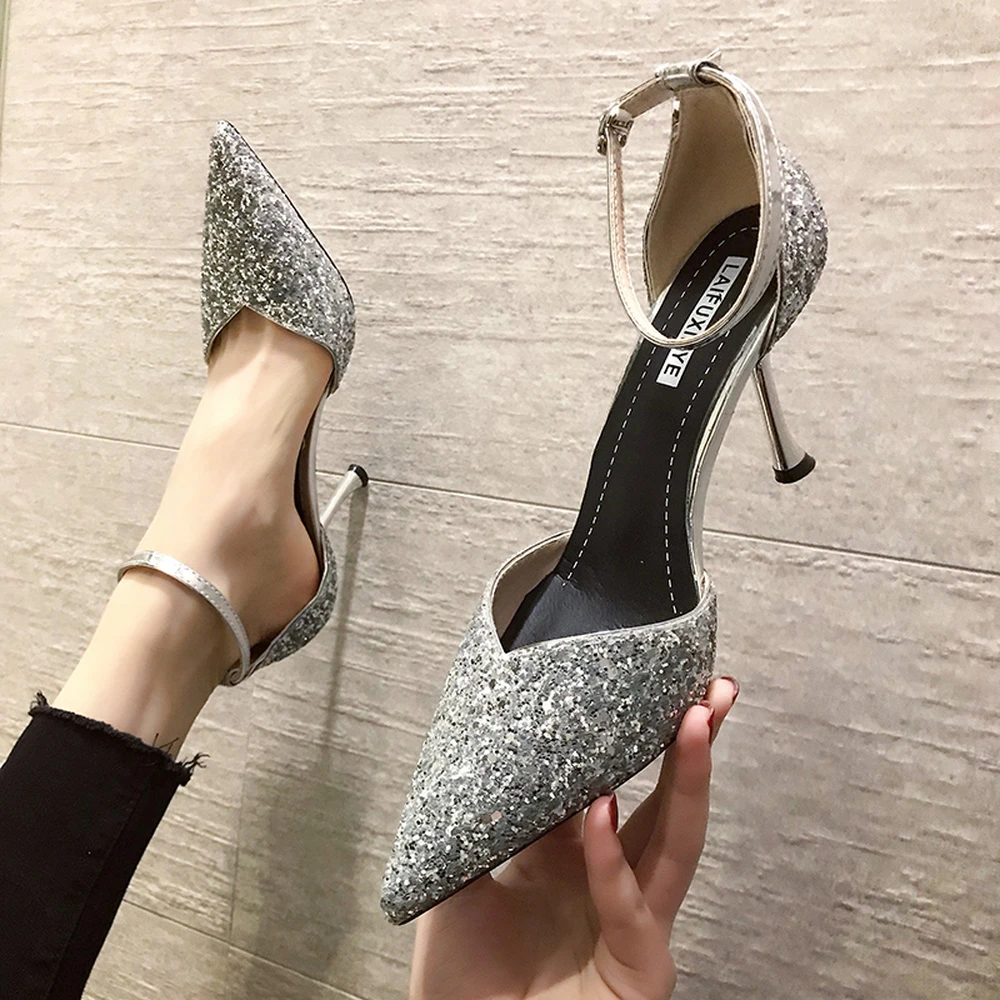 silver sequin shoes womens