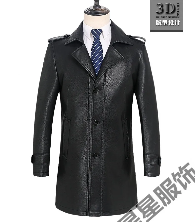 8XL плюс 6XL 5XL 4X мужские кожаные куртки из овчины мужская верхняя одежда куртки Осенняя Повседневная куртка Мужские Модные Длинные мужские кожаные куртки