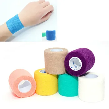 

1PCS Colorful Self Adhesive Ankle Finger Muscles Care Elastic Medical Bandage Gauze Dressing Tape Sports Wrist Support