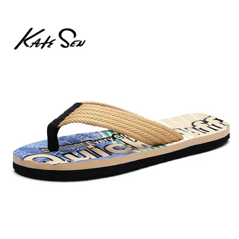 

KATESEN New Arrival Summer Men Flip Flops High Quality Beach Sandals Non-slip Male Slippers Zapatos Hombre Casual Shoes Men