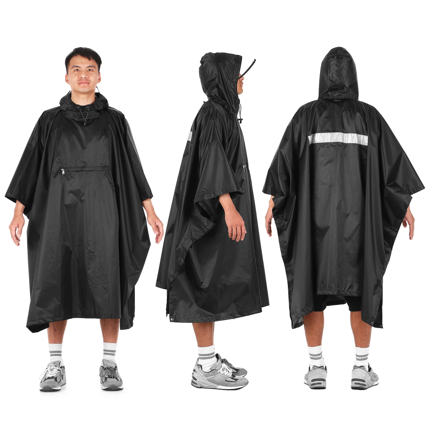 Capa de Chuva Cabolsa de Chuva para Mulheres dos Homens ao ar Lixada Multifuncional Militar Impermeável Livre Acampamento Pesca Motocicleta Chuva Poncho 7 Lixada multifuncional capa de chuva militar impermeável