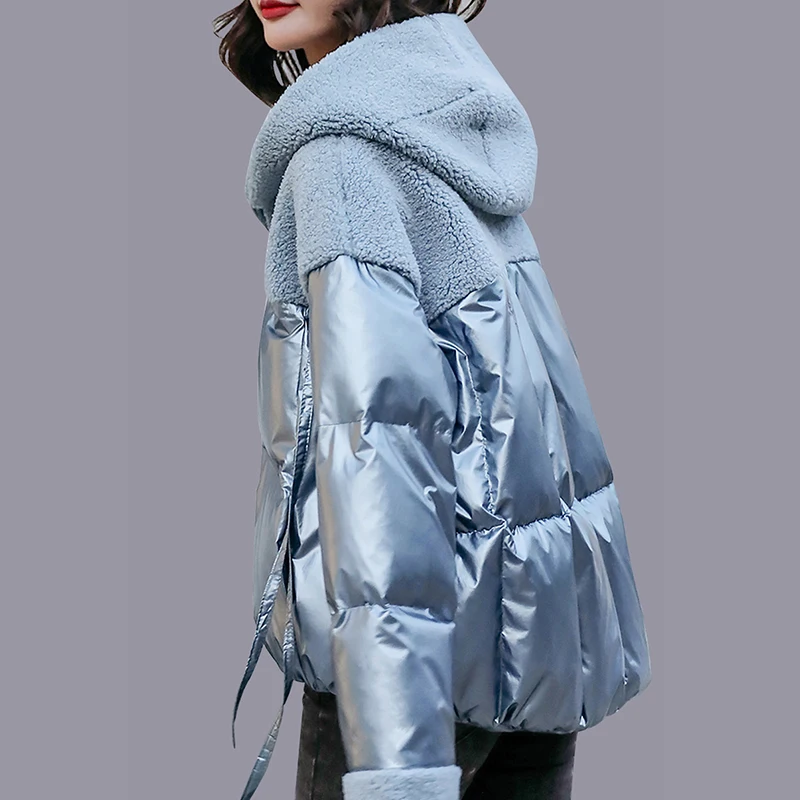 Модное женское теплое шерстяное длинное пальто с капюшоном, женское ветрозащитное меховое пальто с капюшоном, утолщенное пальто с карманами, парка с подкладкой, зимние женские куртки|Парки|   | АлиЭкспресс