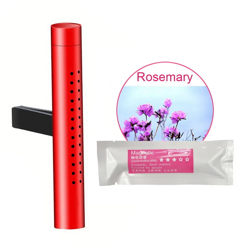 red Fragrant Автомобильный вентиляционный зажим для освежителя, автомобильный Выпускной парфюм, вентиляционный очиститель воздуха в автомобиле, клипса кондиционирования воздуха, магнит, твердый парфюм - Название цвета: red Fragrant