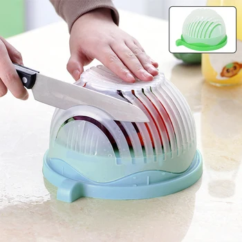 

Salad Cutter Bowl Fruit Vegetable Slicer Maker Chopper Washer Basket Vegetable Fruit Slicer Grater Cutter Kitchen Accessories