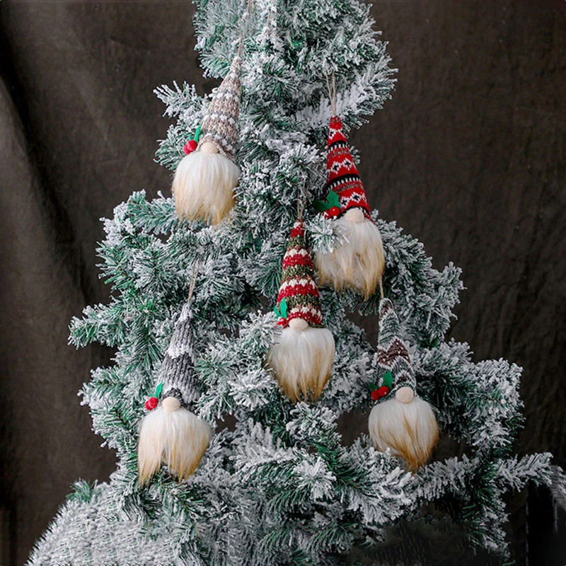 Christmas On The Lebee 2022 Christmas Elf Doll Stripe Faceless Santa Claus With Led Light Pendant –  Onlebee