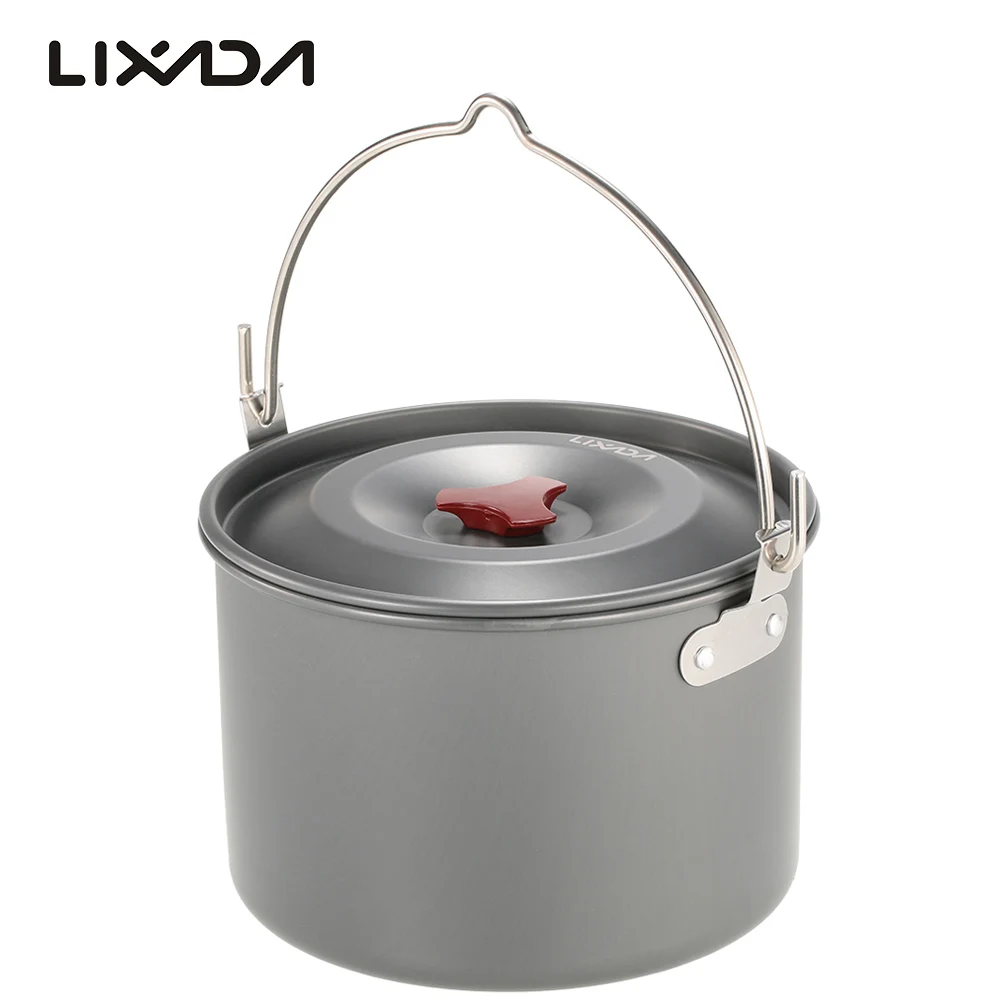 Lixada 4L Outdoor Camping Hiking Backpacking Cookware Cooking Picnic Pot Pan Camping Stove Tool