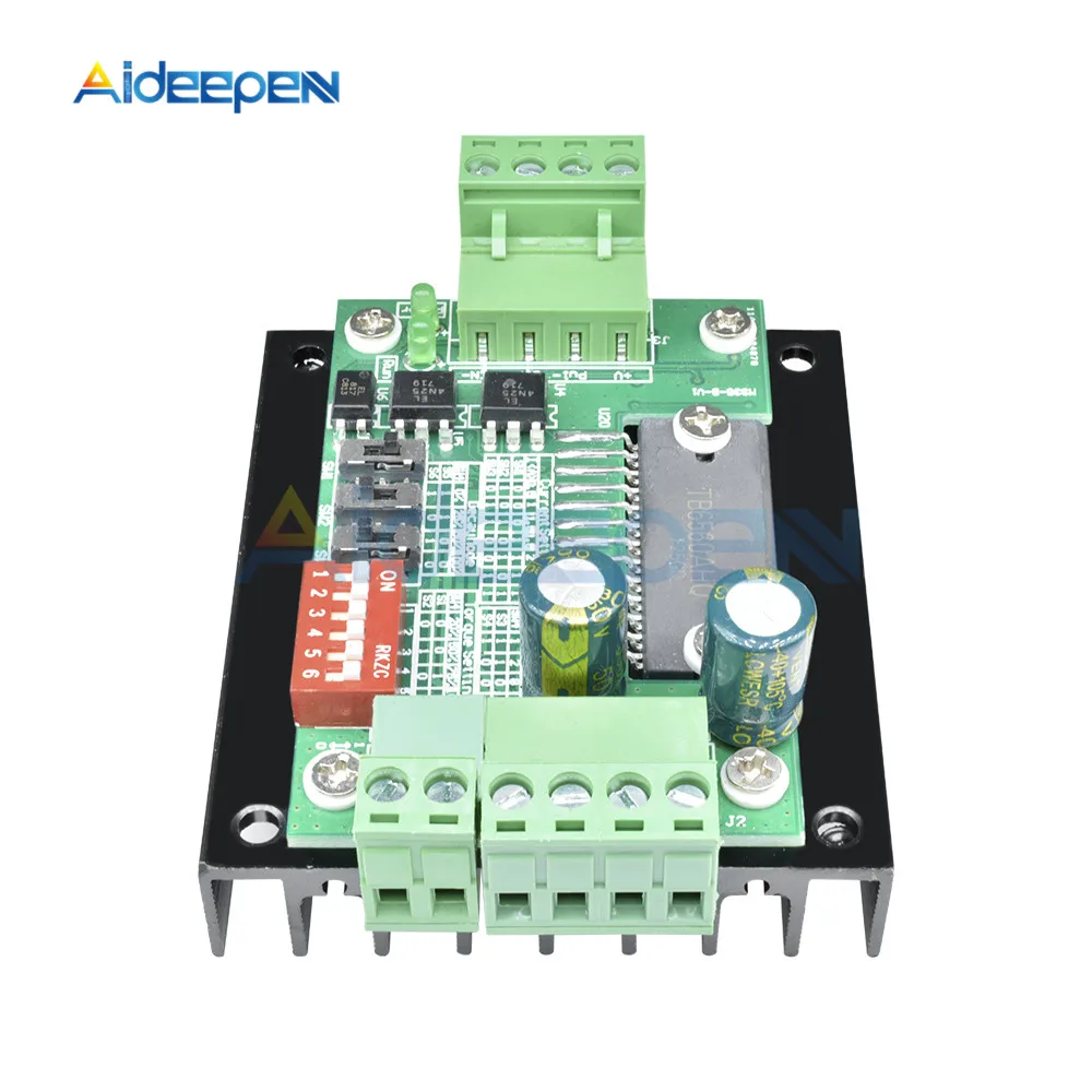 TB6560 DC 12 V-24 V 3A с одноосным шаговым двигателем гравировка машинный привод ЧПУ контроллер двигателя Модуль с радиатором
