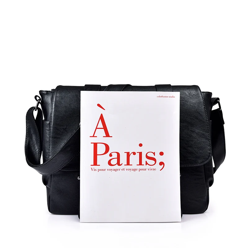 Простой мужской деловой портфель из искусственной кожи сумка для компьютера