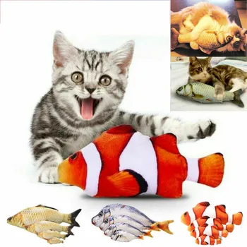 

2020 Newest Realistic Cat Toy Fish Pet Gift Kitten Toy Pet Interactive Kitten Play Toy Pet Cat Fish Toys Wagging Fish Plush Toy