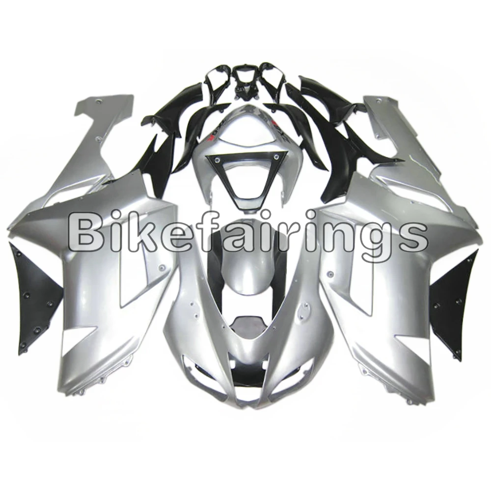 Для Kawasaki 2007 2008 ZX-6R ABS корпус инжектора рабочий велосипед Корпус Полный Серебряный обтекатель комплект