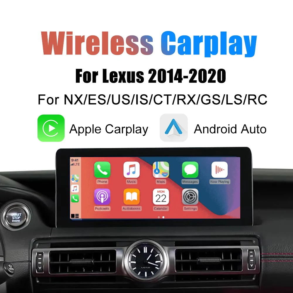 Беспроводной автомобильный мультимедийный плеер CarPlay Android для Lexus Car Play 2014 2020 iphoe IOS