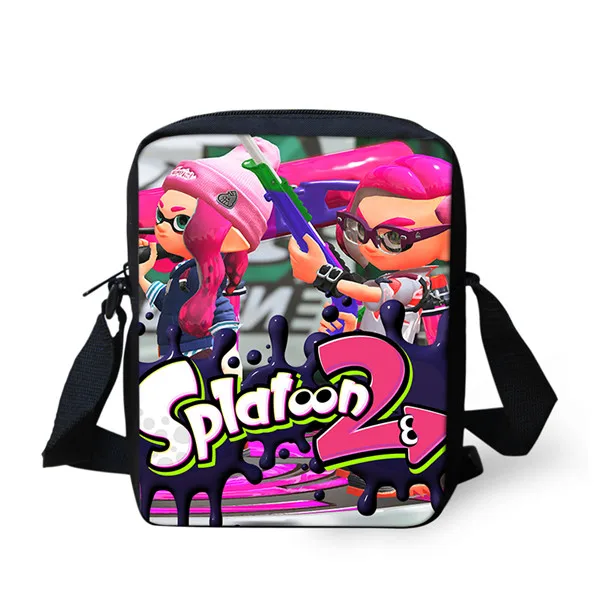THIKIN Splatoon 2 детские сумки-мессенджеры с принтом для мальчиков и девочек, школьная сумка на плечо, мультяшная мини сумка через плечо, дорожная сумка - Цвет: as picture