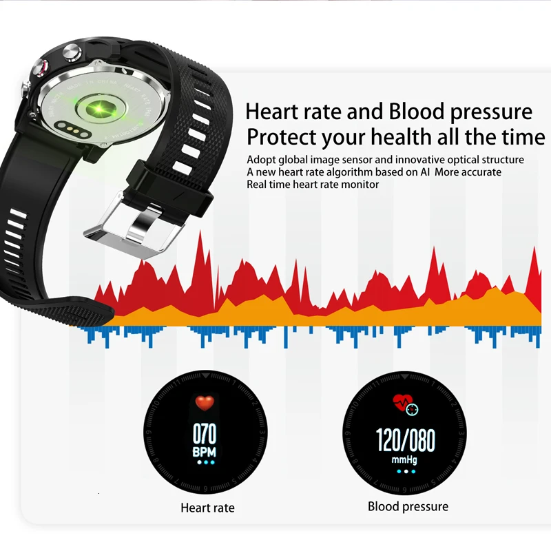 Умные часы мужские водонепроницаемые Bluetooth умные пульсометр фитнес трекер