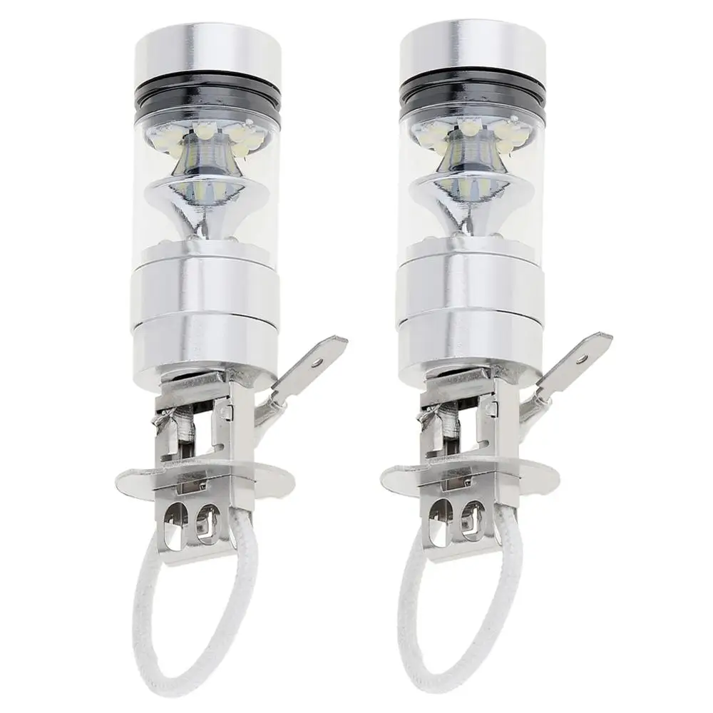 2 предмета H3 3030 чипы 100 Вт супер яркий светодиодный лампы AC/DC 12V/24V Белый