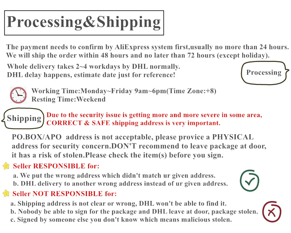 processing &shipping