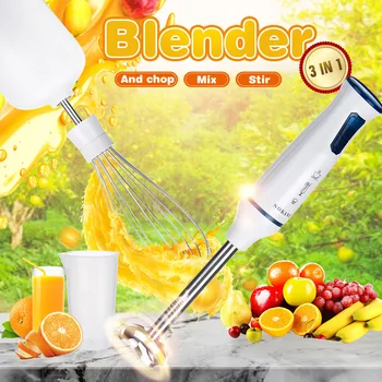 

Electric Hand Blenders 3 IN 1 Handheld Mixture Eggs Blenders Home Kitchen Mixer Baby Food Grinder Stick Fruit Juicer Vegetable