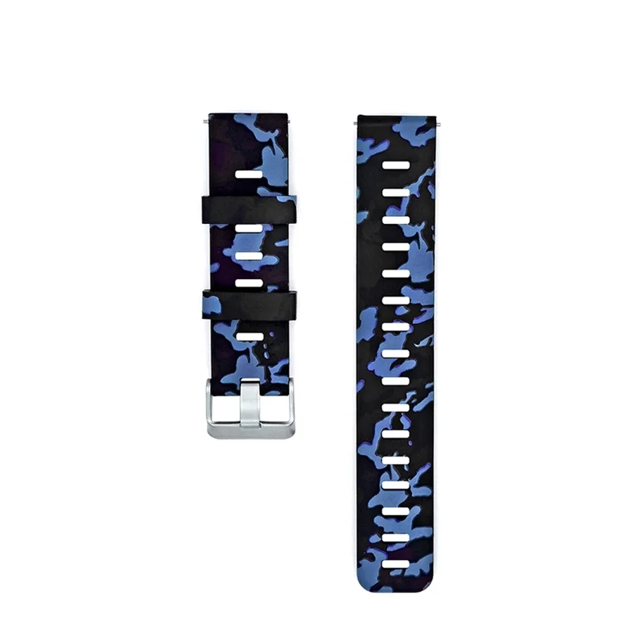 Для Amazfit ремешок Bip 20 мм ремешок для часов Камуфляжный силиконовый браслет для Xiaomi Huami Amazfit Bip Bit молодежный чехол Крышка Аксессуары - Цвет: F Strap Only