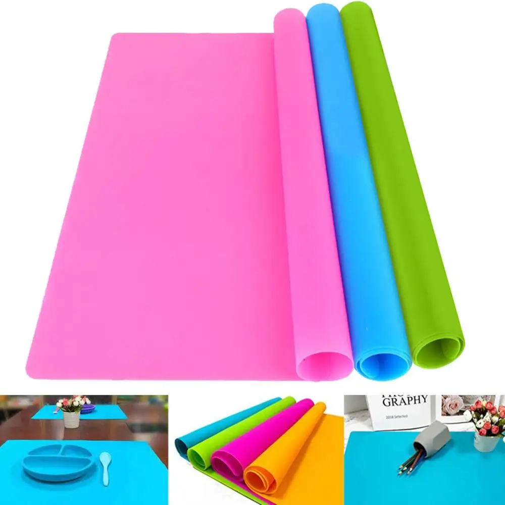 40*30CM Silicone Baking Mat Non Stick Pan Liner Placemat Table Protector Kitchen Pastry Liner Baking Bakeware Mat for Children