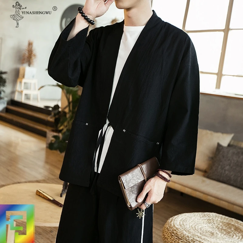 Kimono Samurai Costume Streetwear Plus Size Asian thanks Jacket Yukata Men Women Cloth Cardigan Traditioanl Japanese Clothing