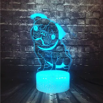 

Cartoon Animal Dog Cute 3D Optical LED Night Light For Kids Bedroom Home Decor Illusion RGB Lava Holiday Birthday Kids lamp