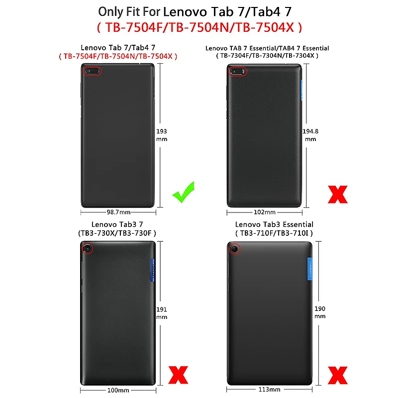 Чехол из ПУ для lenovo Tab4 Tab 4 7 дюймов TB-7504 TB-7504F TB-lenovo Tab 7 TB-7504X() Smart cover( release)+ подарок