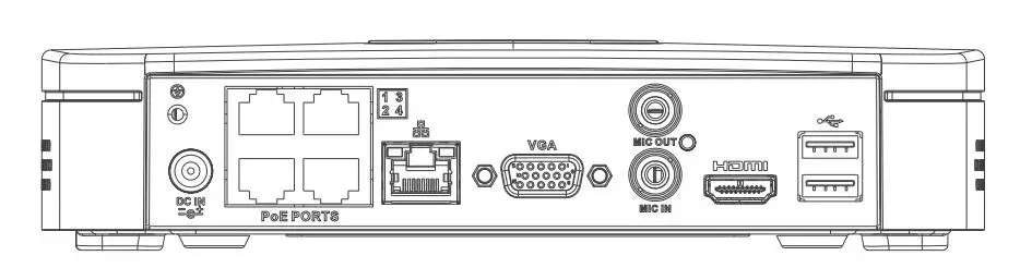 DH 4K NVR NVR4104-P-4KS2 4CH с 4 POE NVR4108-P-4KS2 8ch с 4PoE портами заменить NVR4104-P NVR4108-P сетевой видеорегистратор