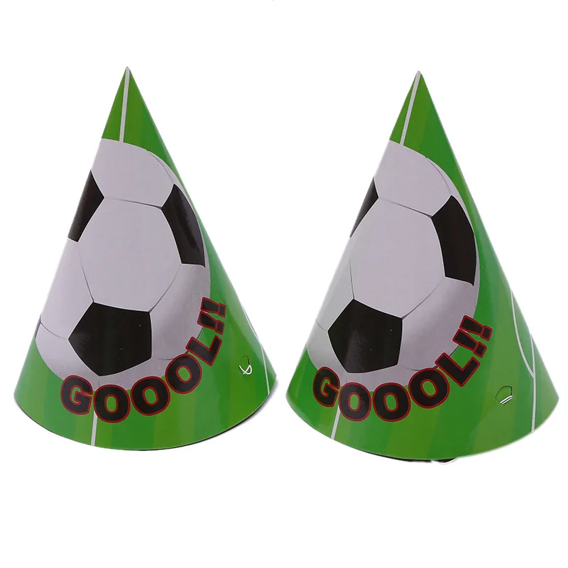 

6PCS/LOT FOOTBALL PAPER HATS KIDS BIRTHDAY PARTY SUPPLIES FOOTBALL CAPS HAPPY BIRTHDAY PARTY FAVORS FOOTBALL CAP HAT