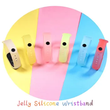 

For Xiaomi Mi Band 5 Personalized Jelly Silicone Wristband For Xiaomi Mi Band 5 Transparent Replaceable Strap For Xiaomi Strap