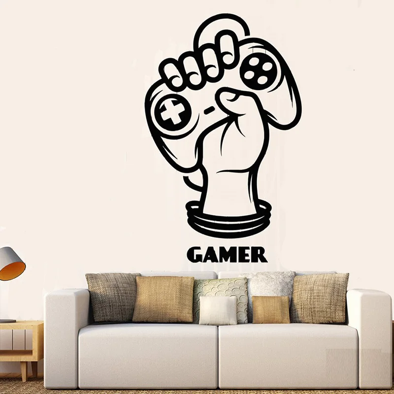 Игровая Наклейка на стену с джойстиком наклейка для игровой зоны декор