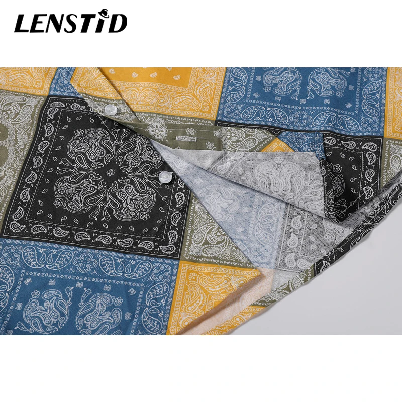 LENSTID, 5 стилей, хип-хоп, мужские рубашки с цветочным принтом кешью, стильная одежда Harajuku, модная, облегающая, Hispster,, осенняя брендовая одежда