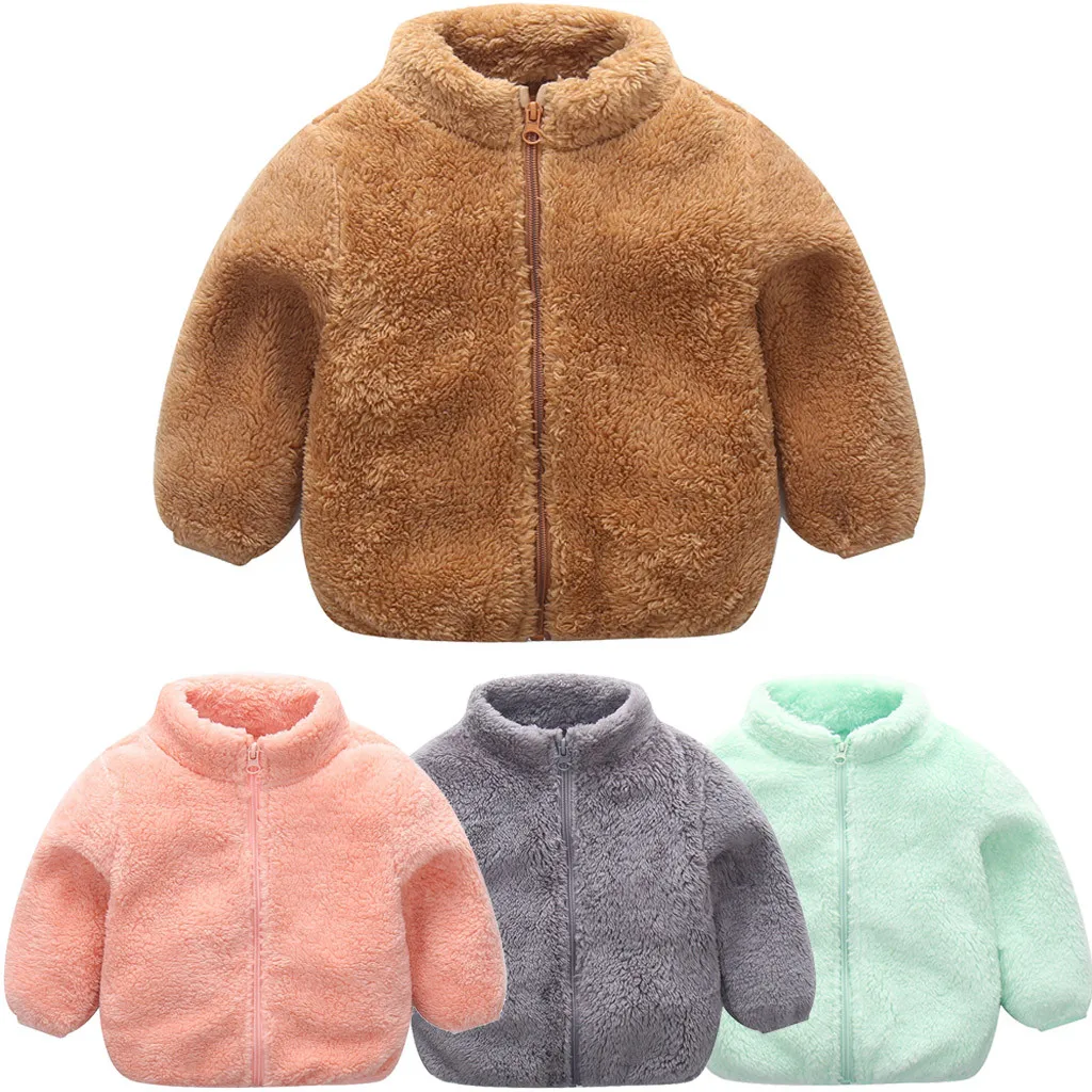 

Baby Girl Clothes Boys Winter Jacket Kids Winter Jacket Girls Winter Jacket Cute Zipper Solid Thick Hooded Coat Warm Outwear Z4