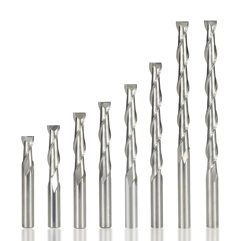 Woodworking Accessories Dimensions : D2.0x6mm L50mm 2Z Chenweiwei LCuiling-Shank 2 Flutes Flat Tungsten Carbide Milling Cutters
