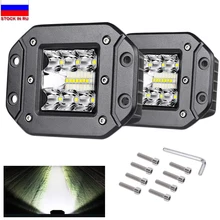 1 шт. светодиодные фары бар 5 дюймов 39 Вт заподлицо стручки противотуманный автомобильный внедорожный светодиодный рабочий наводнение, внедорожный свет лампы для джипов трейлеров внедорожник