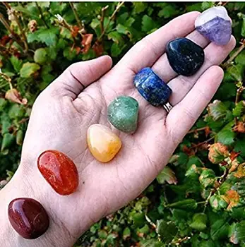 

7 PCS Set Chakra Natural Stones Reiki Healing Crystals tones Prayer Spiritual Yoga Energy Stone Home Decoration Accessories