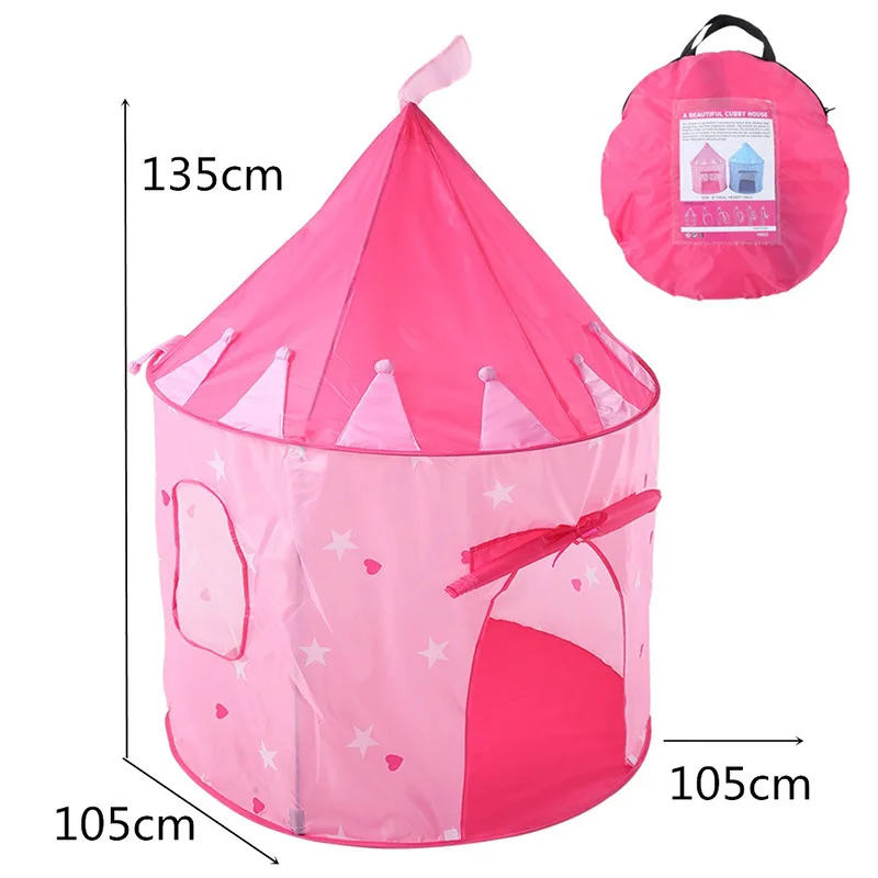 Children Indoor Game House Pink Mongolian Yurt Baby Toys Crawling House Children Star Tent