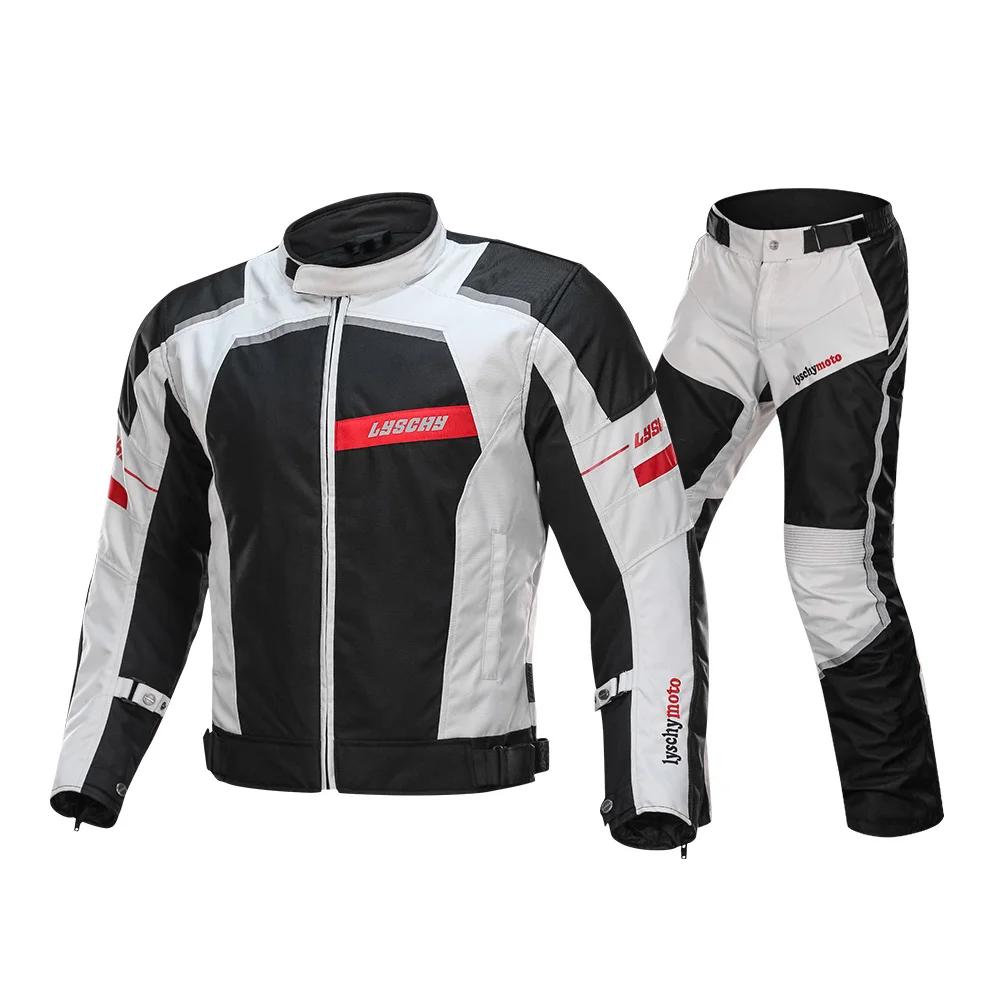 LY-Suit Gray LYSCHY куртка мотоциклетная Водонепроницаемая Светоотражающая мотоциклетная куртка Защитное снаряжение мужская Ковбойская мотоциклетная куртка одежда мотоциклетная куртка для верховой езды - Цвет: LY-Suit Gray