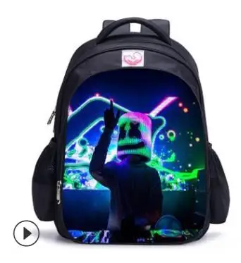 Модная милая детская школьная сумка, популярный рюкзак DJ Marshmello, школьные подарки для учеников начальной и средней школы - Color: picture color