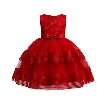 

Shiny Toddler Baby/Little Girl's Flower Embroidery Cotton Princess Piano Party Dress With Coronet Free