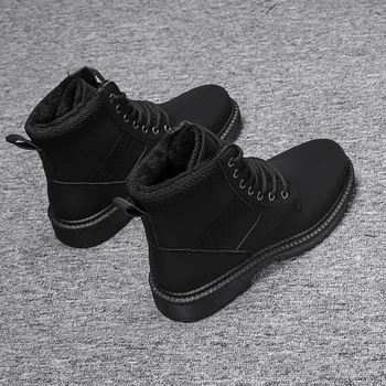 

Winter plus cotton men's boots Martin boots trend men's boots men's comfortable soft ankle boots casual fashion snow boots