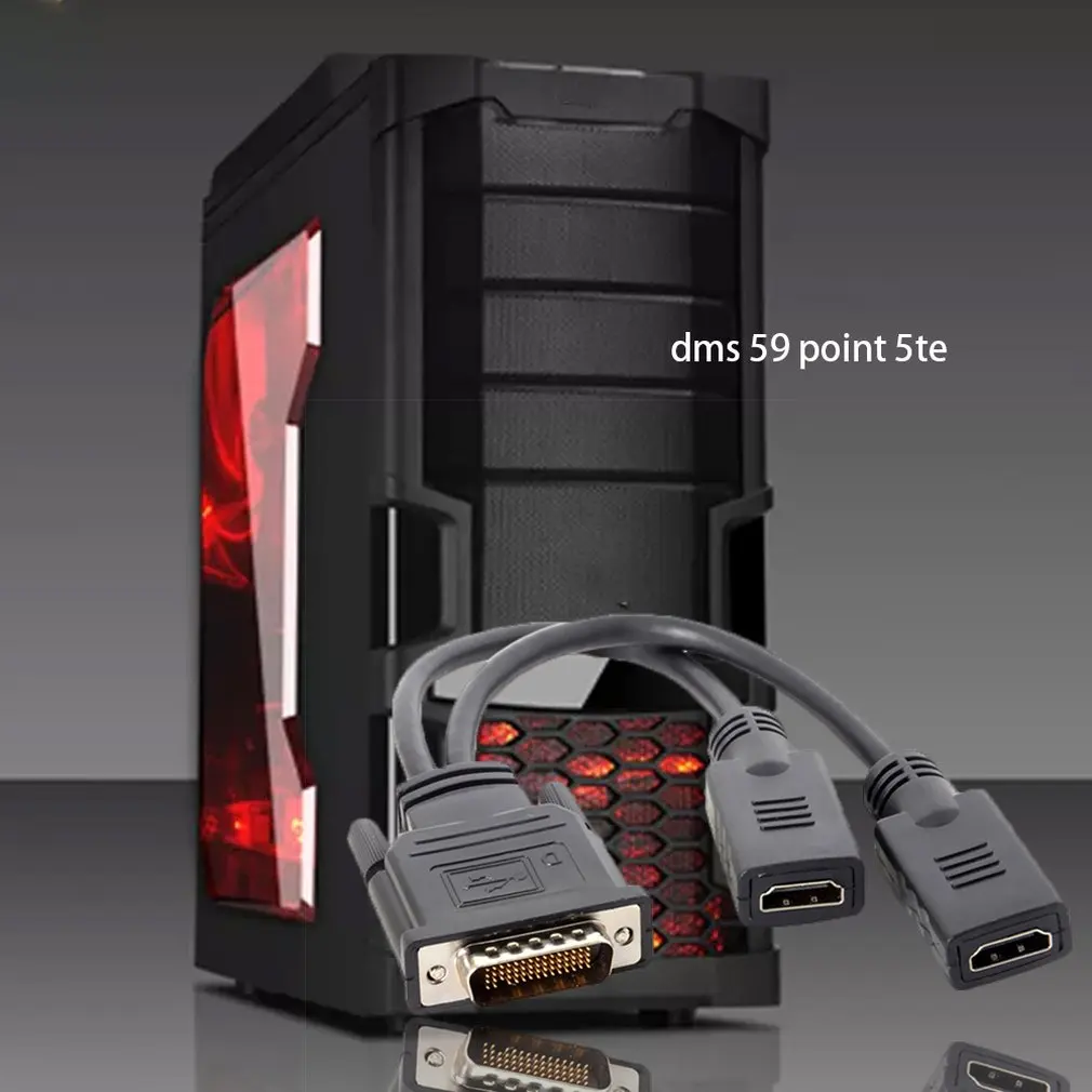 Профессиональный DMS-59Pin Мужской 2 HDMI Женский por tHDMI HDTV женский сплиттер usb кабель удлинитель адаптер для ПК видеокарты